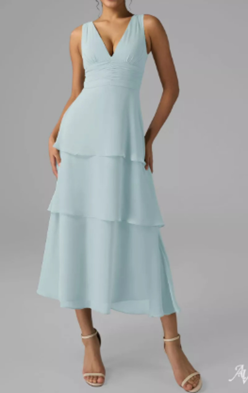 AW BRIDAL 0 XS skylight Elissa prom bridesmaid party formal midi dress NEW b26